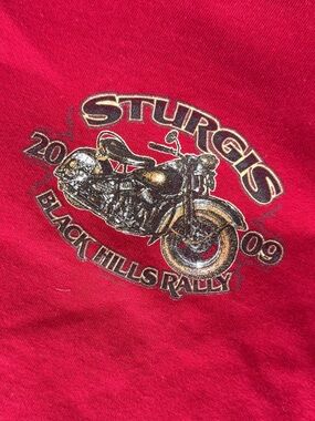 Sturgis Motorcycle 2009 Delta Tee shirt red men’s XXL 2XL